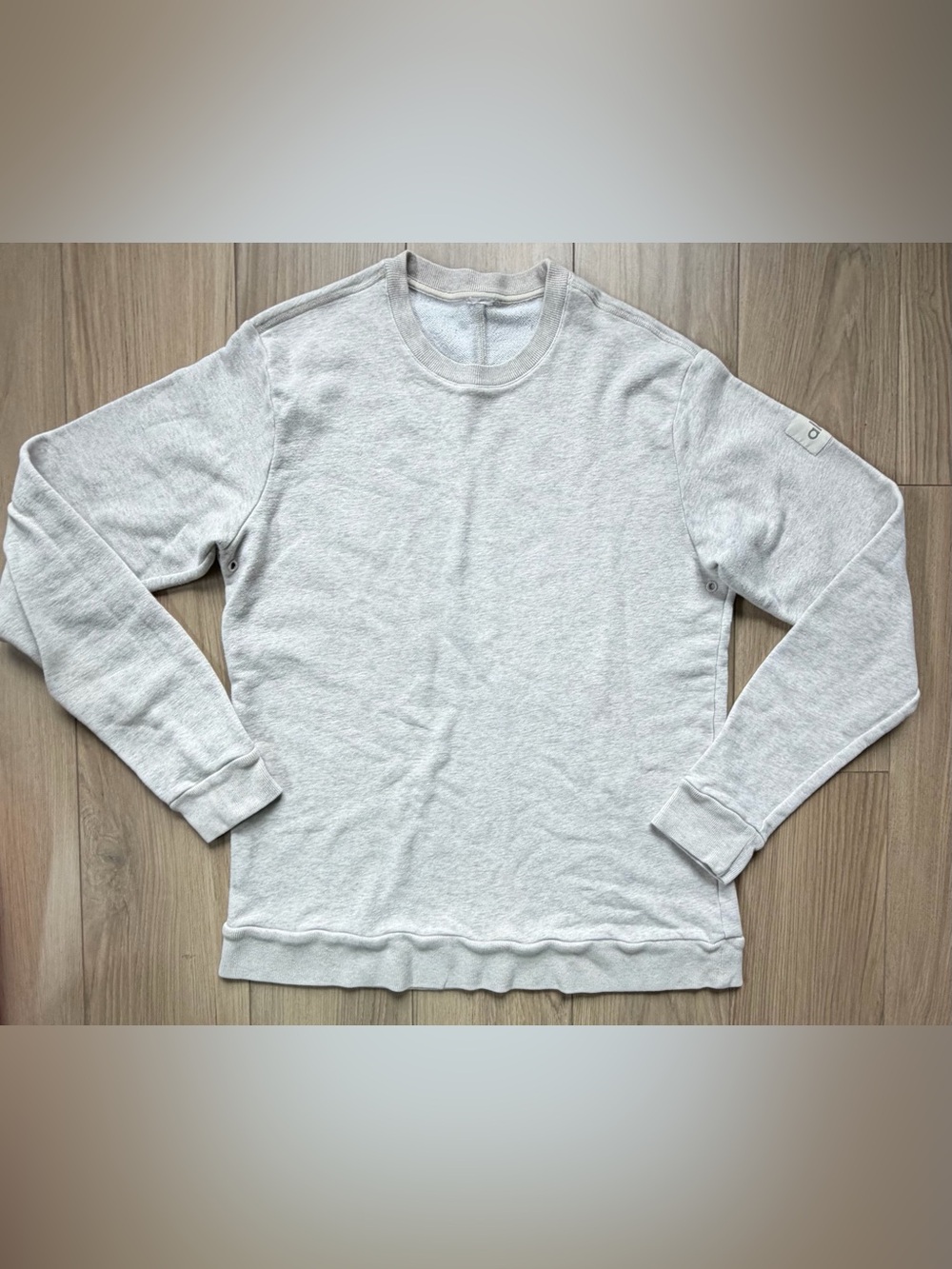 Alo Yoga Oatmeal Heather Crewneck Sweatshirt Long Sleeve See Measurements